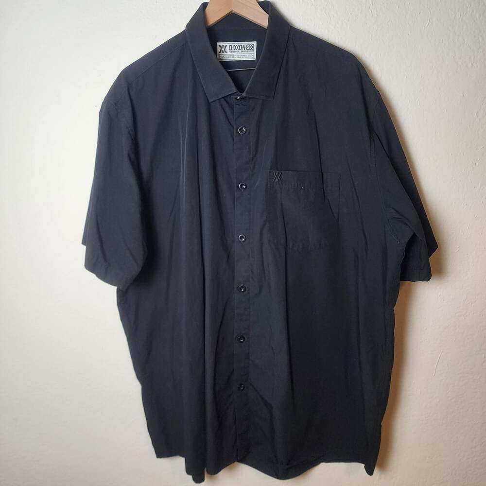 Dixxon Shirt Mens 3XL Black D-Lux Bamboo Blend Short Sleeve Button Up Casual